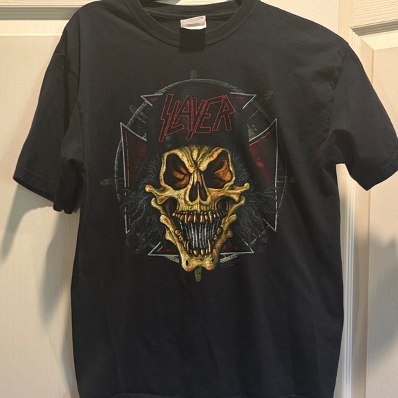Other - 2005 Slayer Black Graphic Skull Tee - Men